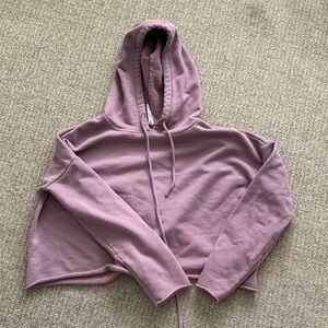 ALO Yoga Dusty rose cropped hoodie